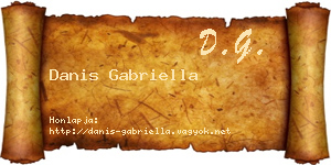 Danis Gabriella névjegykártya